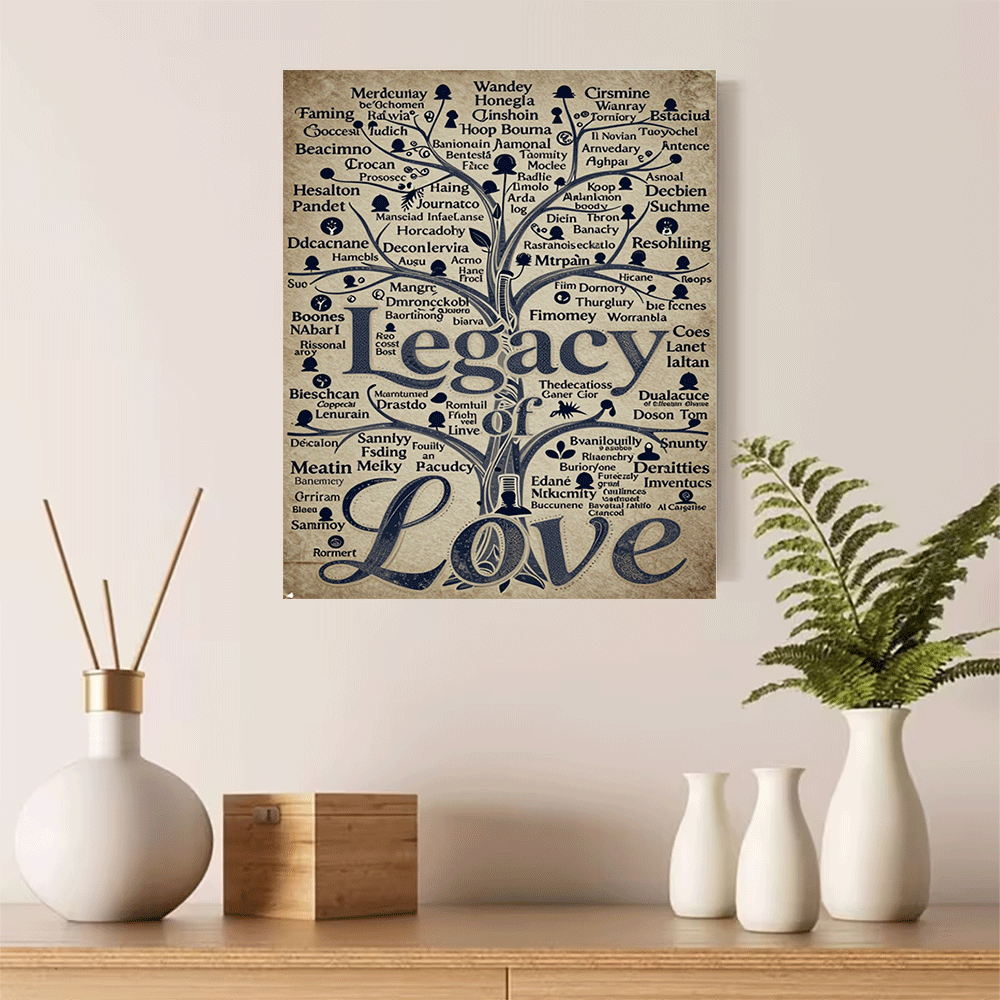 Family Tree Print - 1PC-Unframed Canvas poster wall decoration Legacy