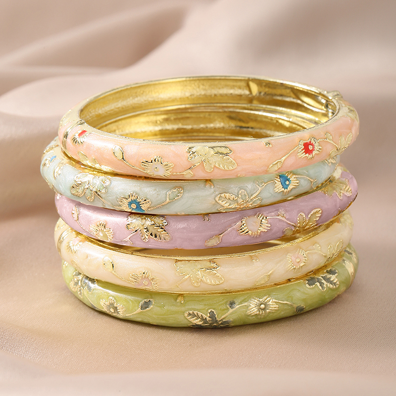Coordinates Bracelet - FTCY 5PCS Fine Small Flower Cloisonne