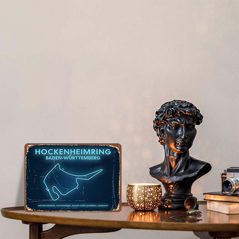 Hockenheimring Circuit Neon Ma - Custom Map Poster 리뷰 및 가격