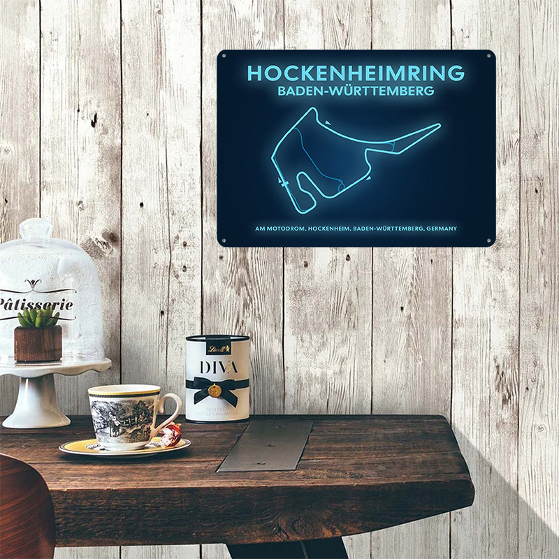 Hockenheimring Circuit Neon Ma - Custom Map Poster 리뷰 및 가격