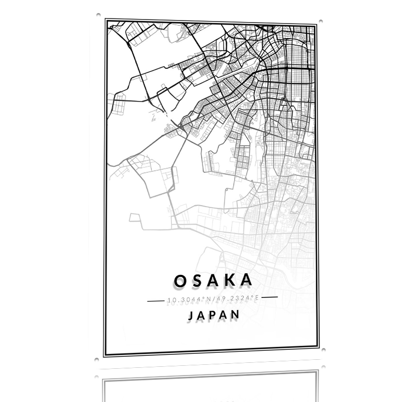 Osaka Map 3D Texture Printed P - Custom Map Poster 리뷰 및 가격