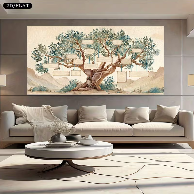 2D Flat, 2D Flat, Large Canvas - Family Tree Print 리뷰 및 가격