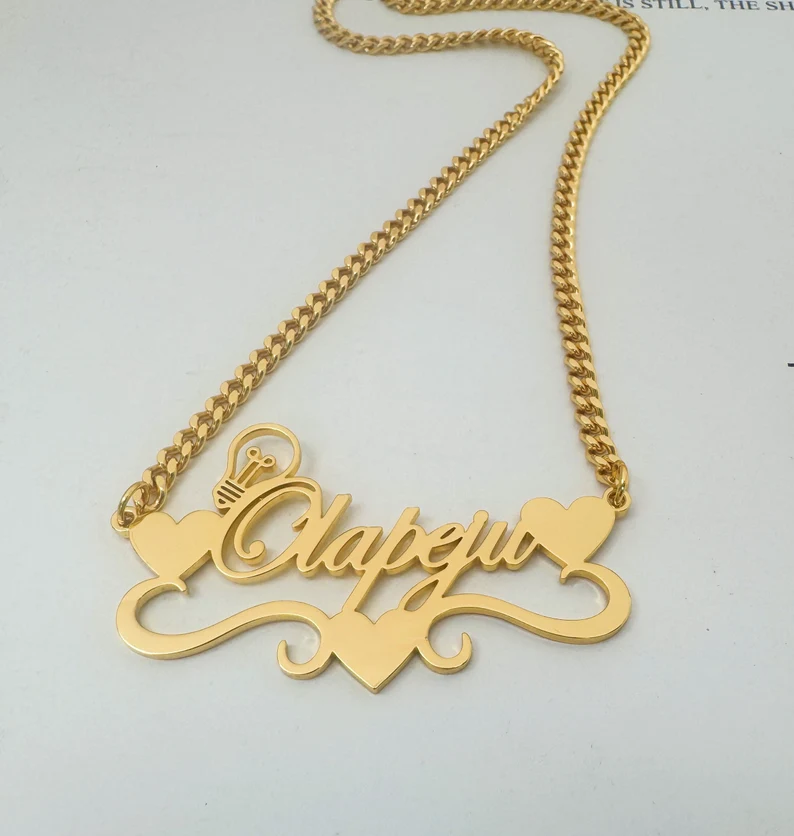 Handcrafted Gold Color Name Ne - Name Necklace Custom 리뷰 및 가격