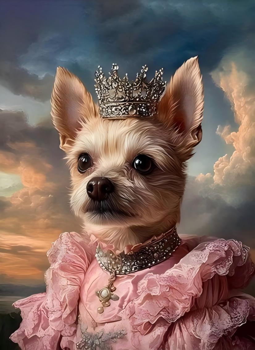 1PC Custom King Queen Dog Cat  - Pet Portrait Custom 리뷰 및 가격