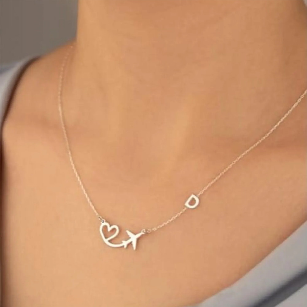 Personalized Heart Airplane In - Name Necklace Custom 리뷰 및 가격