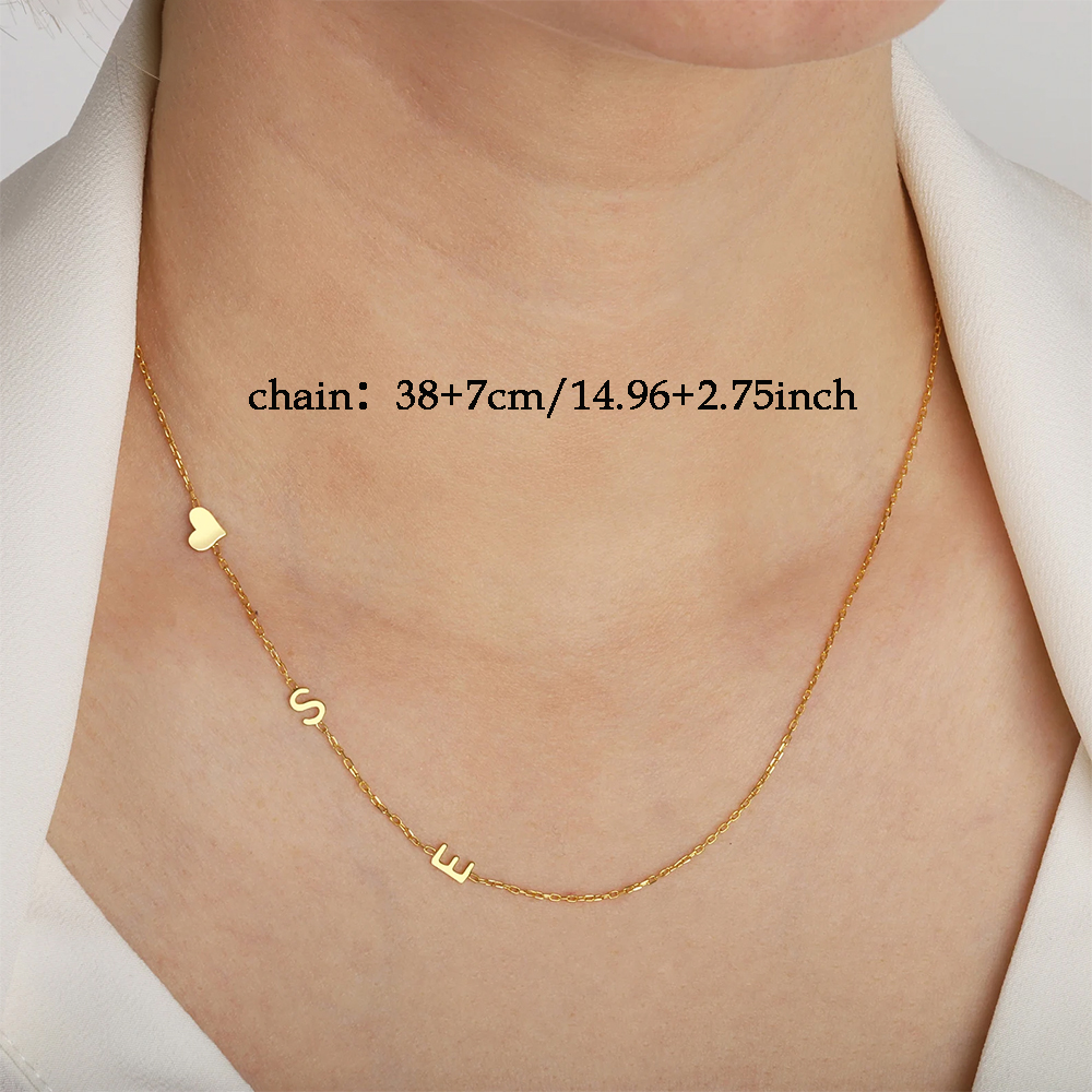 Custom Heart Sideways Letter I - Name Necklace Custom 리뷰 및 가격