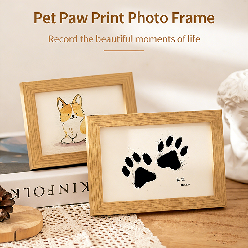 Diy Wooden Baby Pet Paw Print  - Engraved Wood Frame 리뷰 및 가격