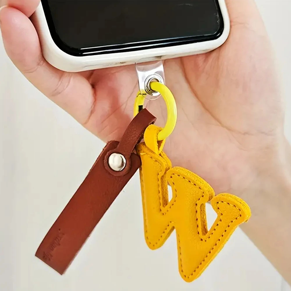 Creative PU Leather 26 Letter  - Monogram Keychain Leather 리뷰 및 가격