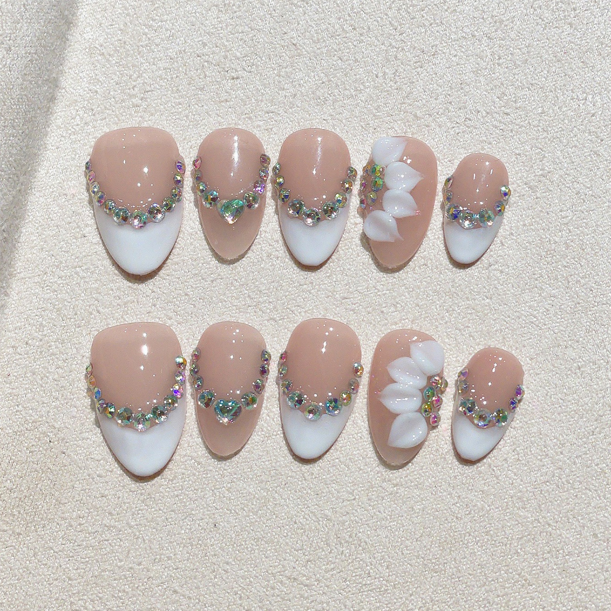 10pcs Short Almond Handmade Pr - Pressed Flower Art 리뷰 및 가격