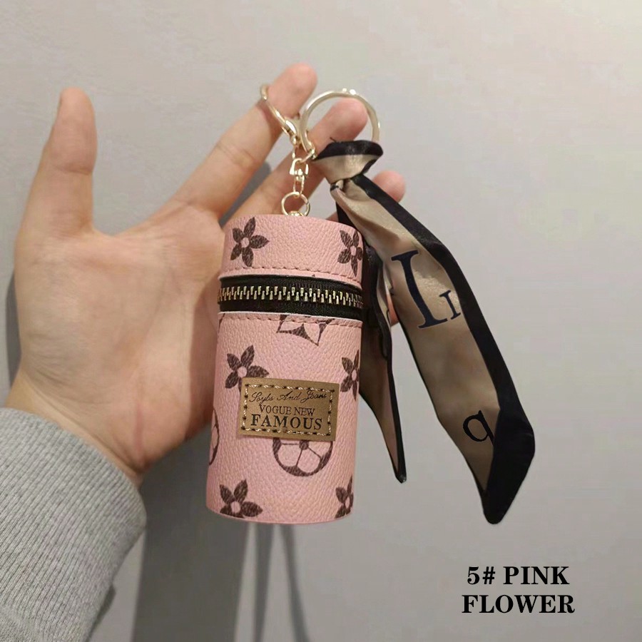 1pc Monogram Print Lipstick Ho - Monogram Keychain Leather 리뷰 및 가격