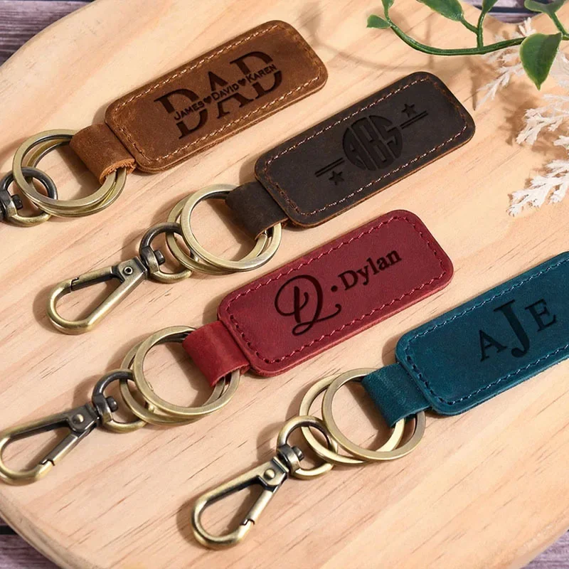Laser Custom Logo Leather Keyc - Initial Ring Custom 리뷰 및 가격