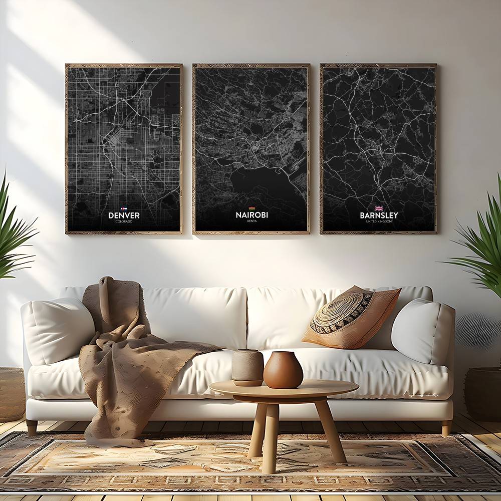 Paris London New York CUSTOM C - Custom Map Poster 리뷰 및 가격