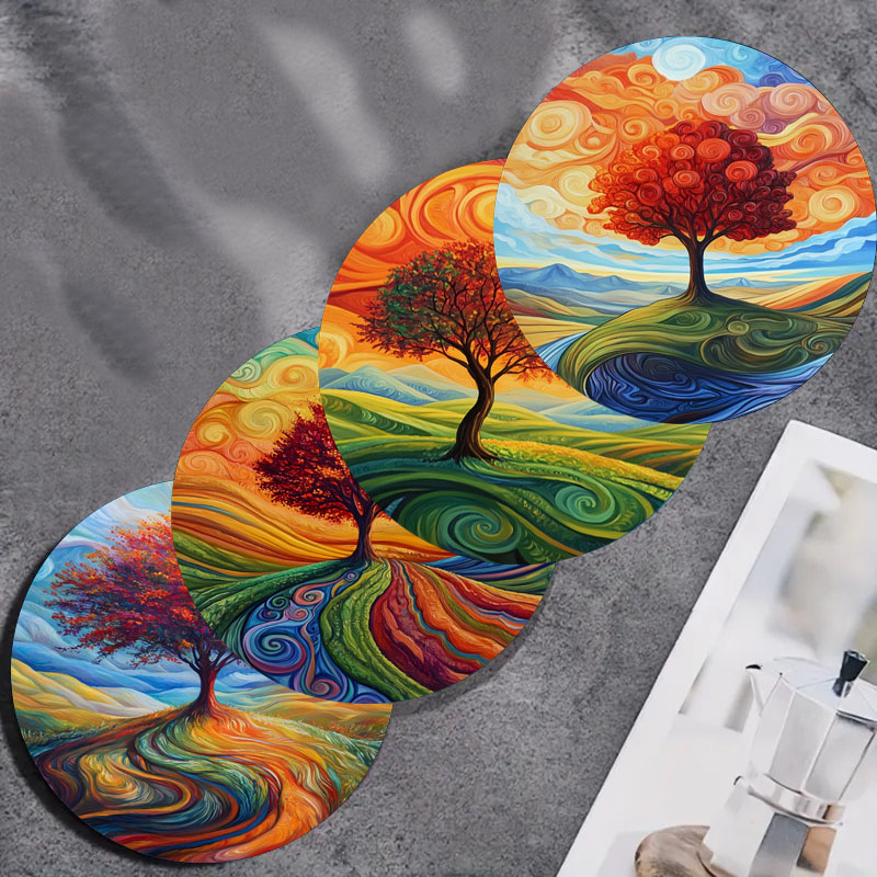 4 tree print coasters, suitabl - Family Tree Print 리뷰 및 가격