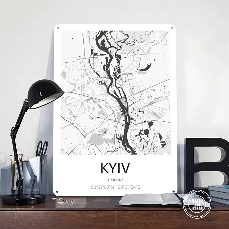 Kyiv City Map Printed Poster C - Custom Map Poster 리뷰 및 가격
