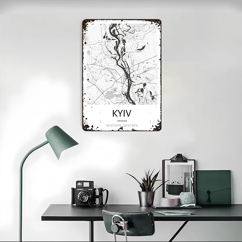 Kyiv City Map Printed Poster C - Custom Map Poster 리뷰 및 가격