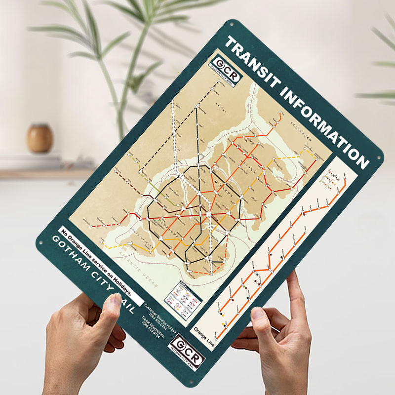 Gotham City Map Printed Poster - Custom Map Poster 리뷰 및 가격