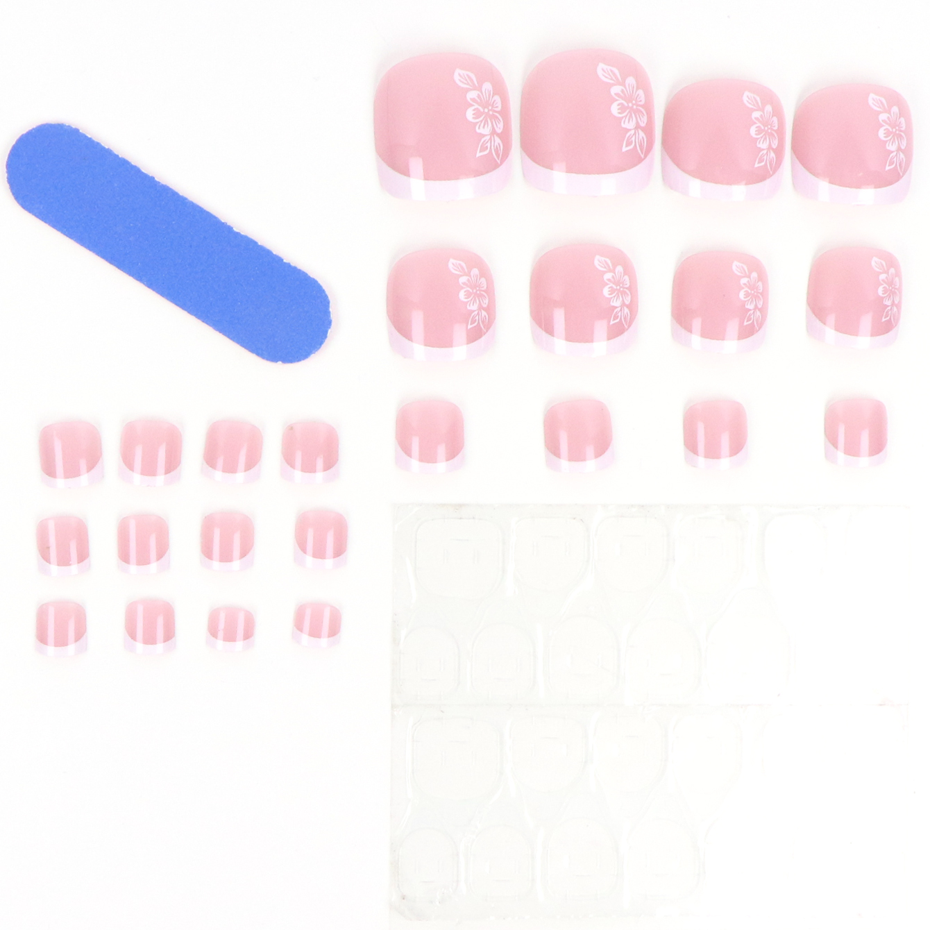 24PCS Short Square Pink With A - Pressed Flower Art 리뷰 및 가격