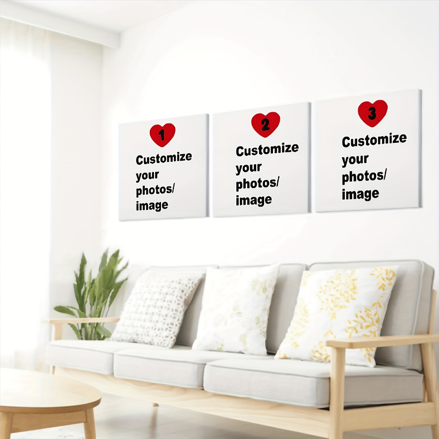 3pcs/set Custom Square Canvas  - Pet Portrait Custom 리뷰 및 가격