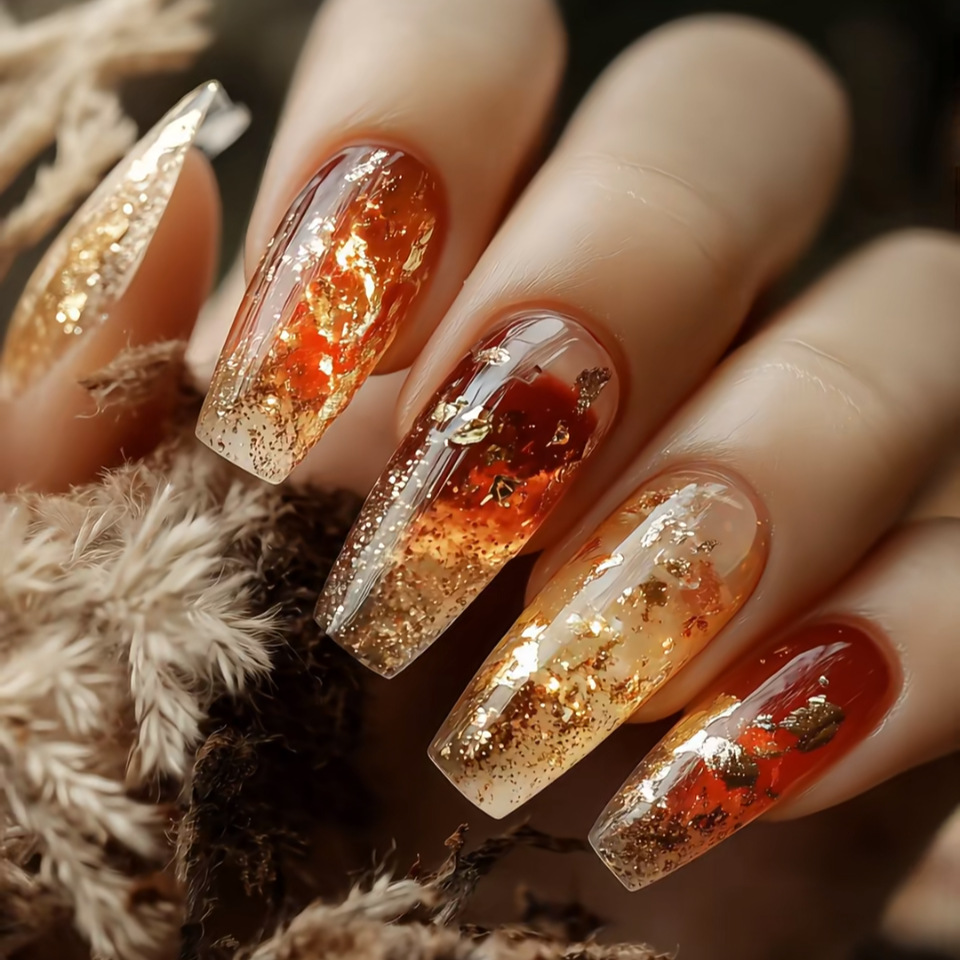 24pcs Wearable Fake Nails Sets - Pressed Flower Art 리뷰 및 가격