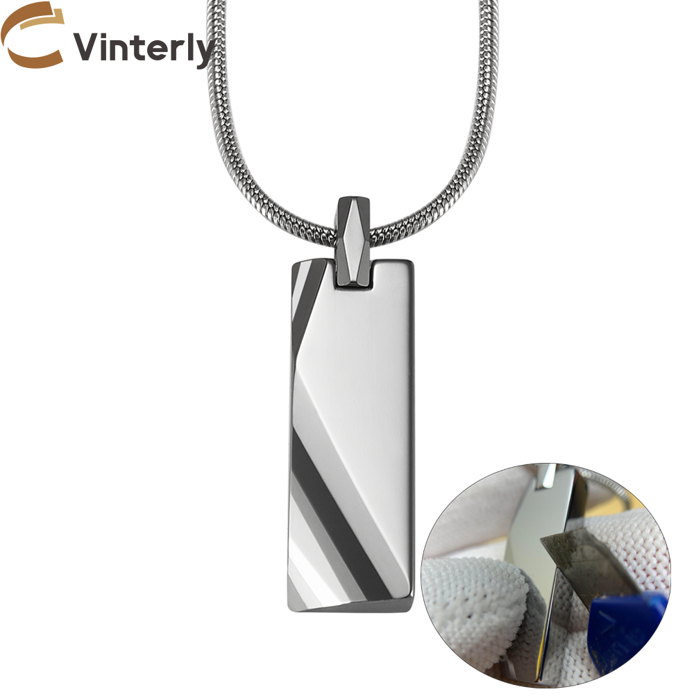 Tungsten Carbide Pendants Men  - Name Necklace Custom 리뷰 및 가격