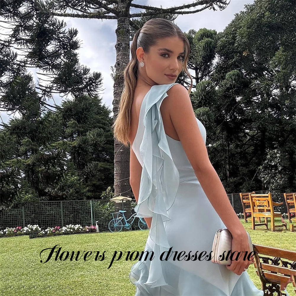 Flowers Sky Blue Party Dress L - Custom Night Sky 리뷰 및 가격