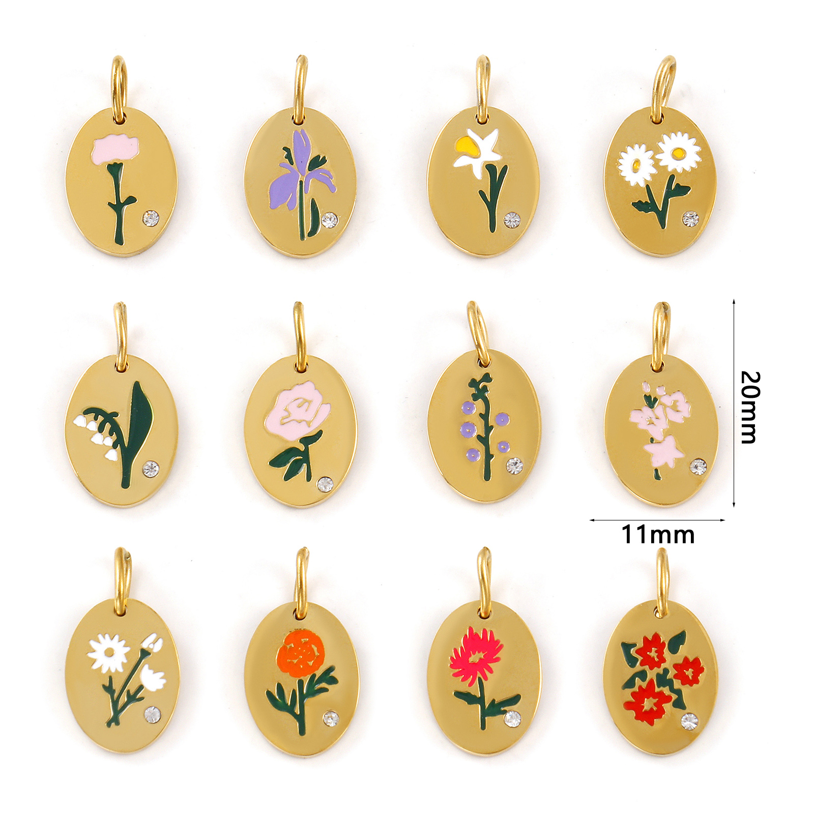 1 Piece 304 Stainless Steel Bi - Birth Flower Necklace 리뷰 및 가격